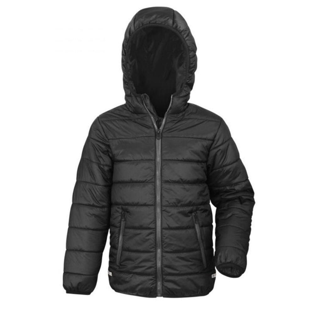 Result Core Childrens/Kids Junior Padded Showerproof & Windproof Jacket / Black